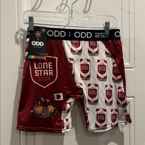 Lone Star Boxer Briefs with Maroon and White Design